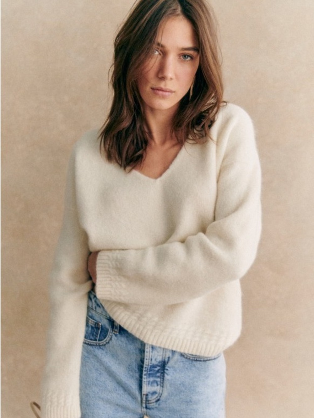 SEZANE DENISA JUMPER in ECRU